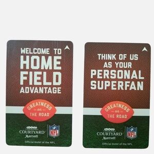 Courtyard by Marriott Hotel Key Card NFL Partnership Greatness on the Road Lot